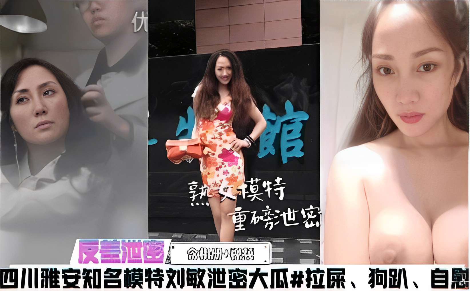 重磅池密四川雅安知名模特刘敏泄密大瓜拉屎、狗趴、自慰