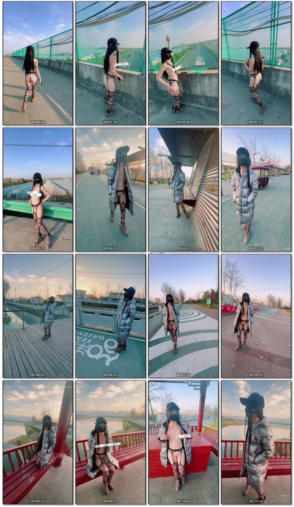 ♏西萌工作室♏翘臀白虎萝莉柚柚 白天马路边露出 4K版