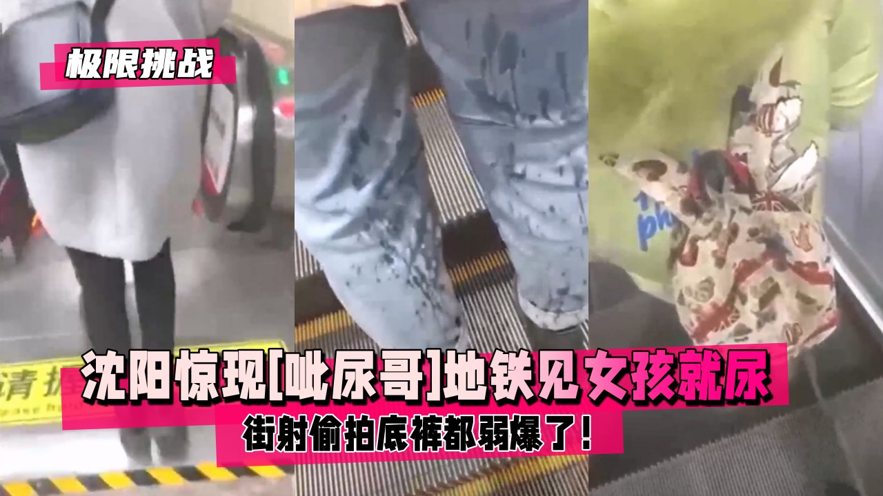 【极限挑战】沈阳惊现[呲尿哥]地铁见女孩就尿还帮擦！街射偷拍底裤都弱爆了！
