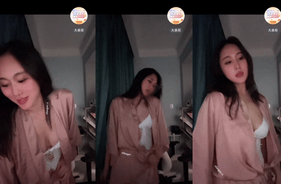 【抖音 L.露】几百一场的会议 性感睡裙 情趣内衣骚舞 乳沟