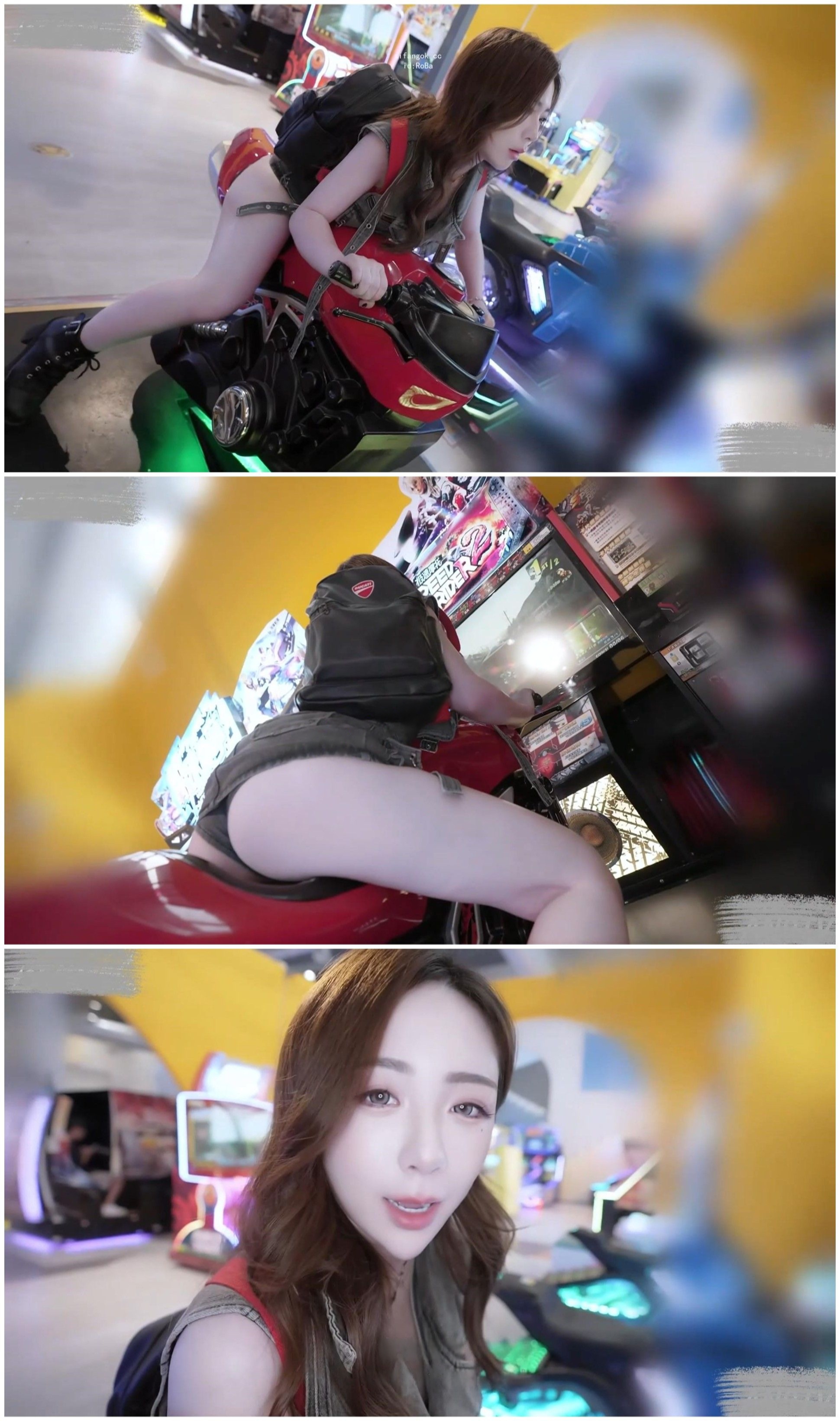 （精选素人）颜值嫩妹勇闯日本AV采访机车嫩妹约炮激战爱爱