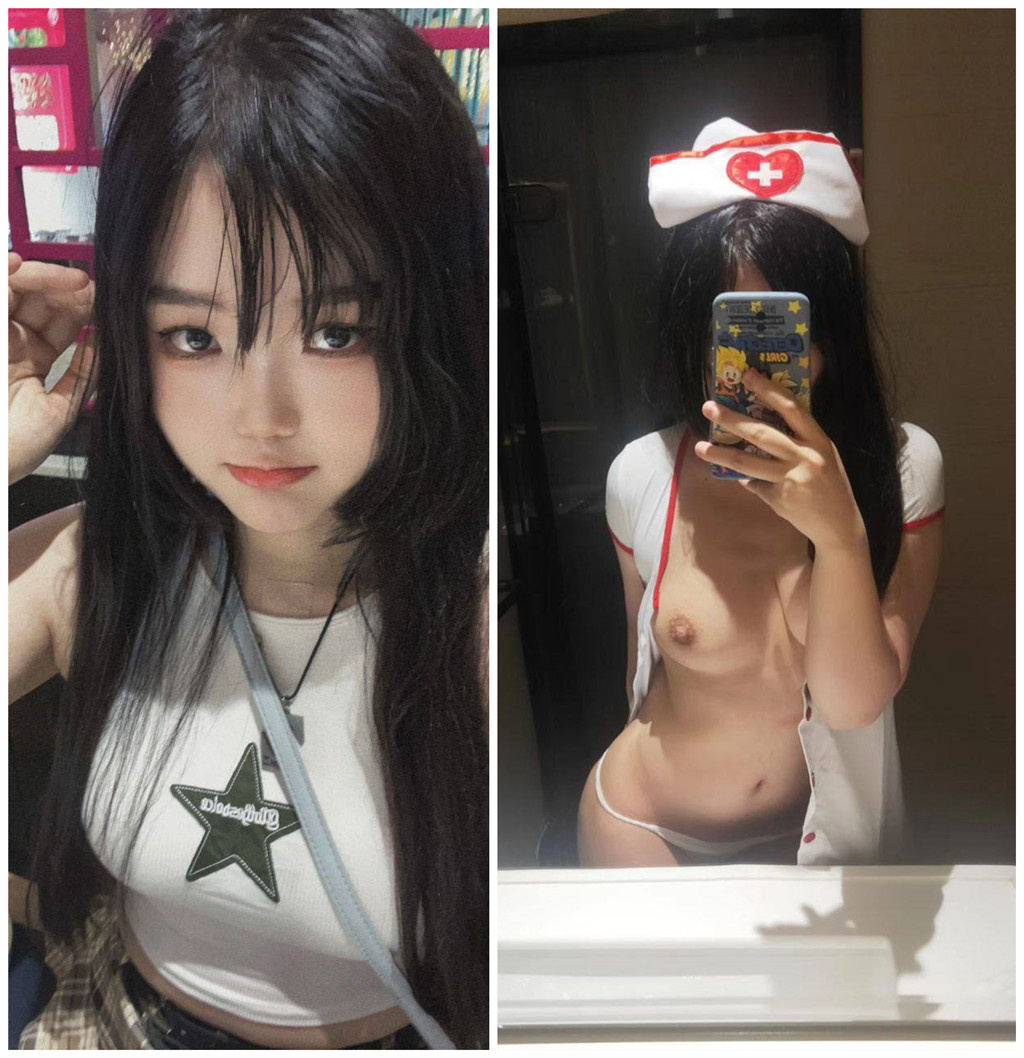【原档泄密】武汉甜美妹子一边举着手机自拍一边被后入 镜子里全程露脸喘息 表情又媚又浪