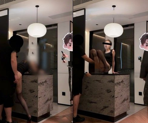 推特NTR绿帽夫妻ROSEWU-《超绝黑丝OL》黑裙喷水